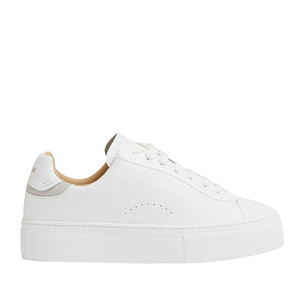 REISS Francesca Leather Low-Top Trainers